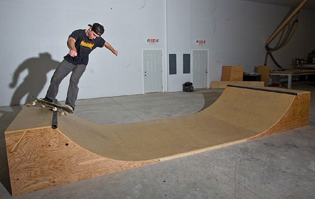 Skateboarding ramp